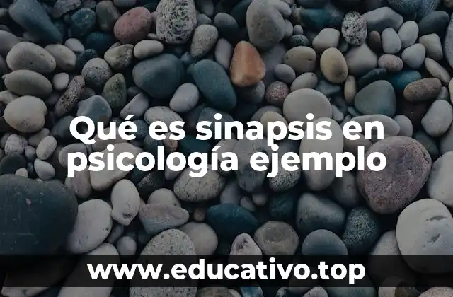 Qué es sinapsis en psicología ejemplo