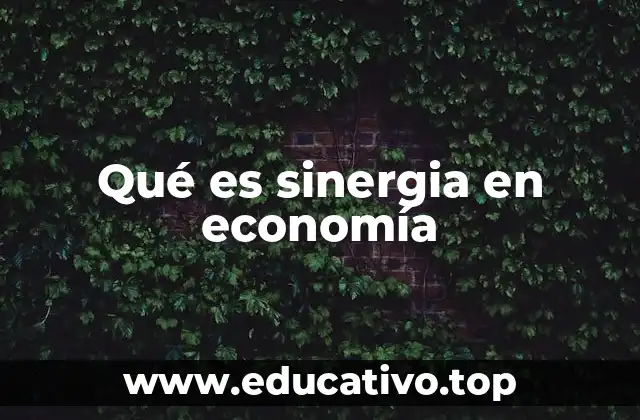 Qué es sinergia en economía