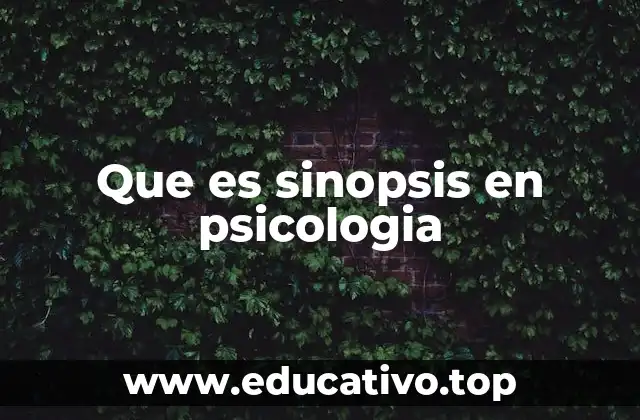 La importancia de la sinopsis en la comunicación psicológica