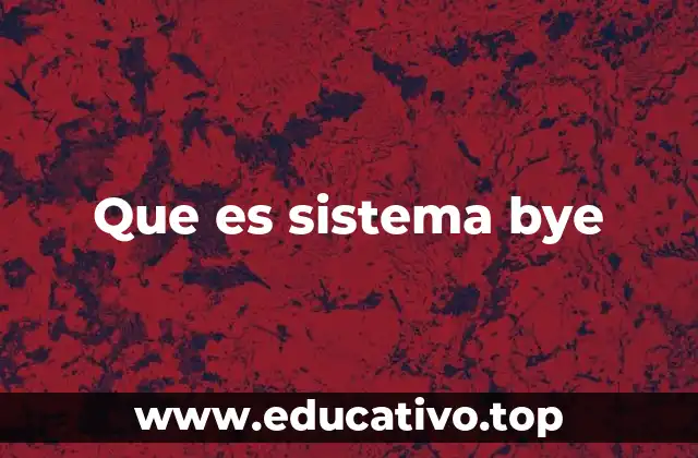 Que es sistema bye