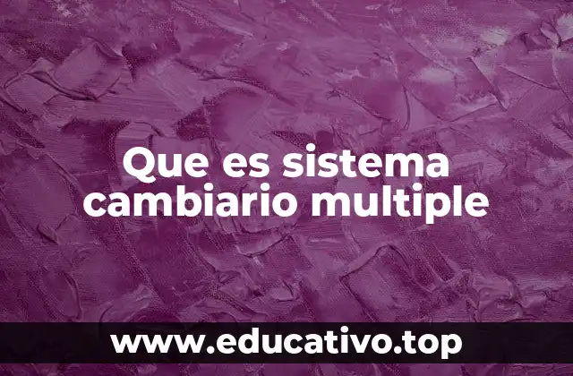 Que es sistema cambiario multiple