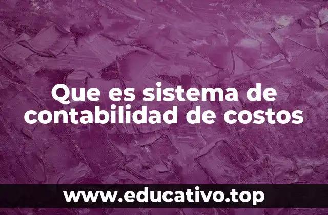 Que es sistema de contabilidad de costos