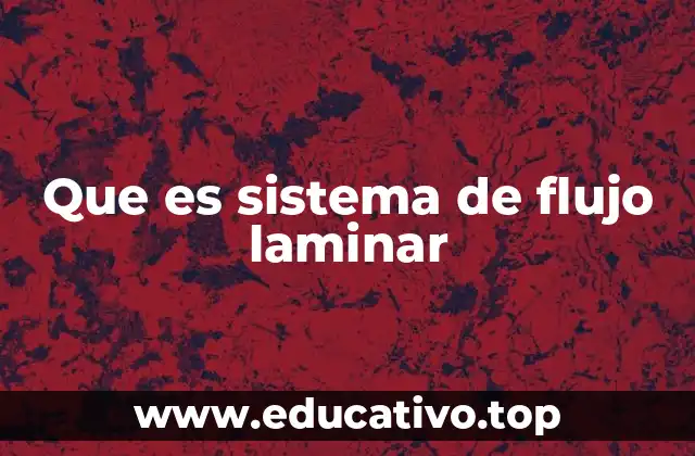 Que es sistema de flujo laminar