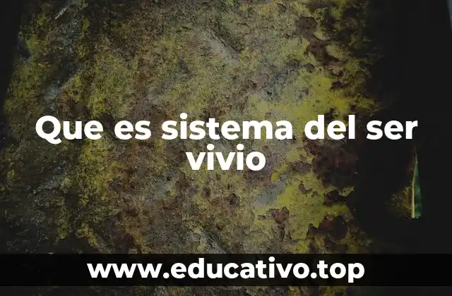 Que es sistema del ser vivio