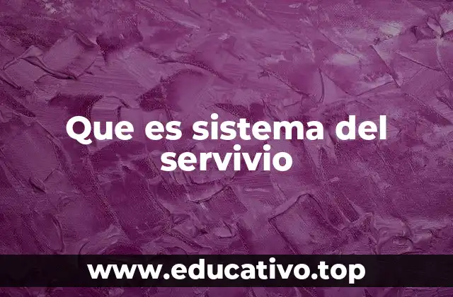 Que es sistema del servivio
