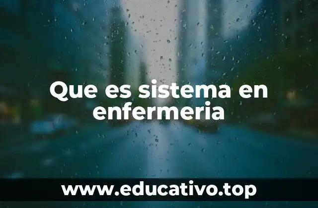 Que es sistema en enfermeria