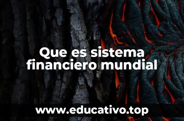 Que es sistema financiero mundial