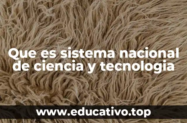 Que es sistema nacional de ciencia y tecnologia