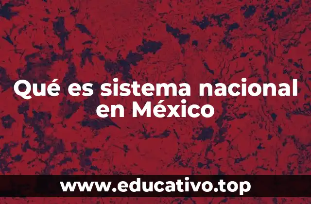 Qué es sistema nacional en México