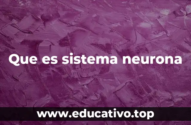 Que es sistema neurona