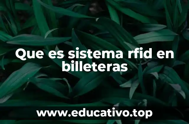Que es sistema rfid en billeteras