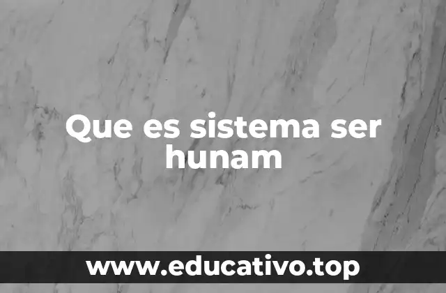 Que es sistema ser hunam