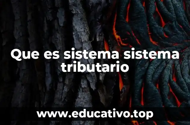 Que es sistema sistema tributario