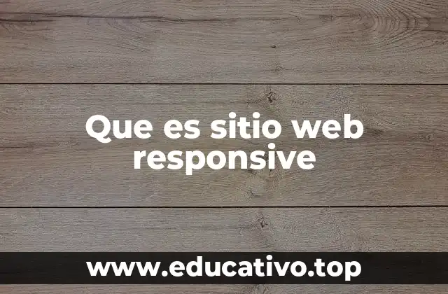 Que es sitio web responsive
