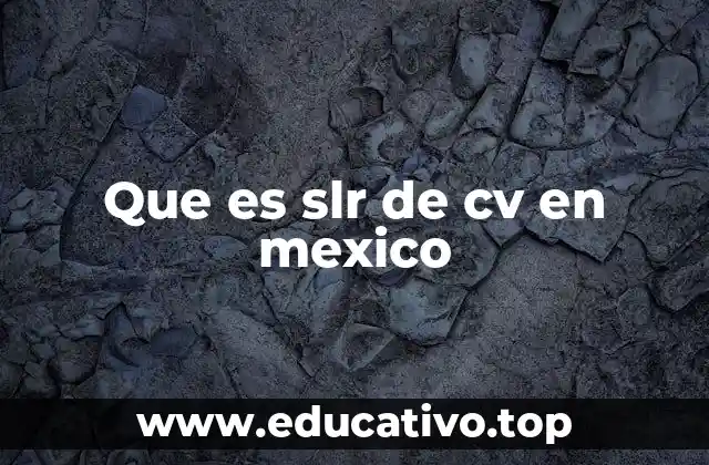 Que es slr de cv en mexico