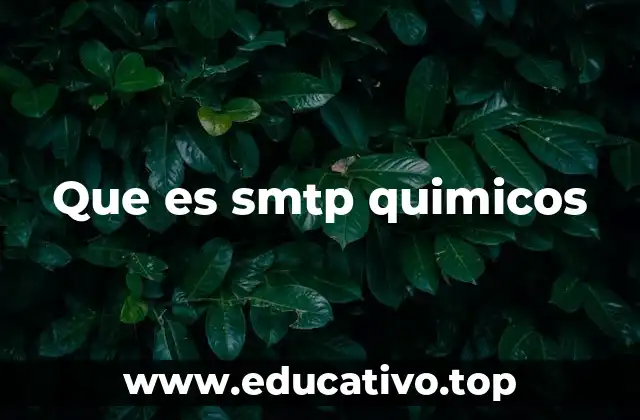 Que es smtp quimicos