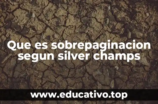 Que es sobrepaginacion segun silver champs