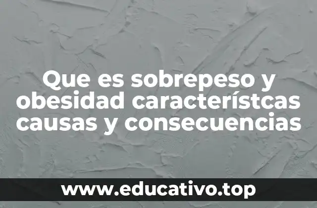 Que es sobrepeso y obesidad característcas causas y consecuencias