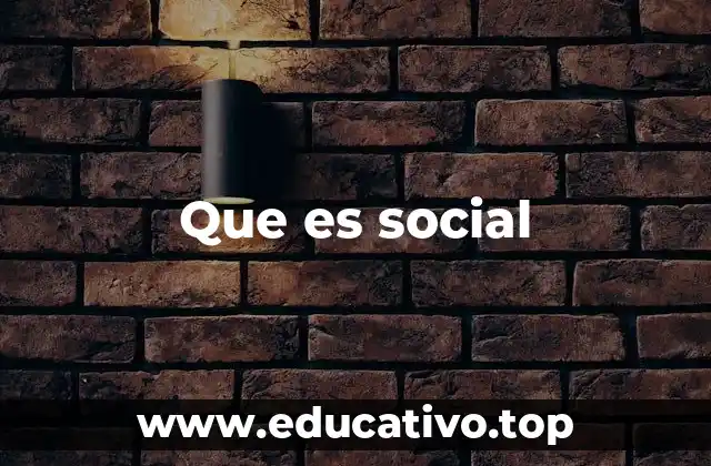 Que es social