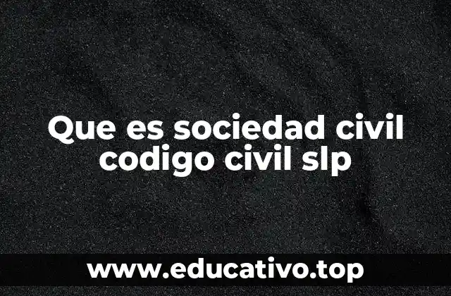 Que es sociedad civil codigo civil slp