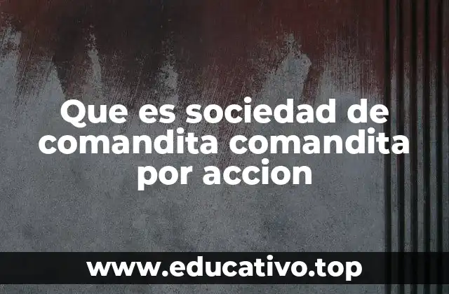 Que es sociedad de comandita comandita por accion