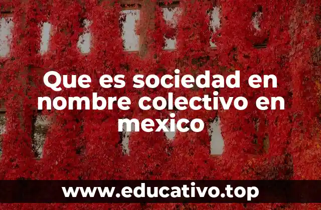 Características principales de una sociedad en nombre colectivo