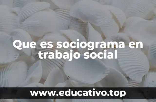 Que es sociograma en trabajo social