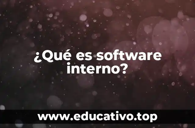 Aplicaciones del software interno en el entorno empresarial