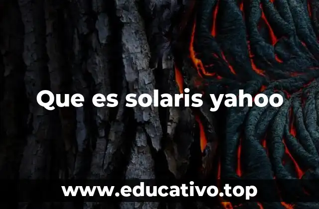 Que es solaris yahoo