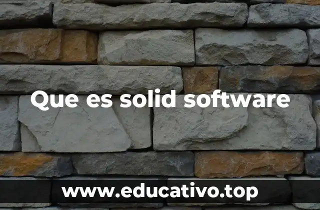 Que es solid software
