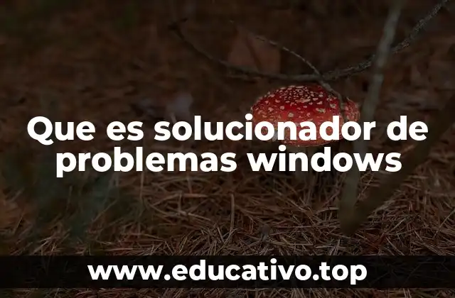 Que es solucionador de problemas windows