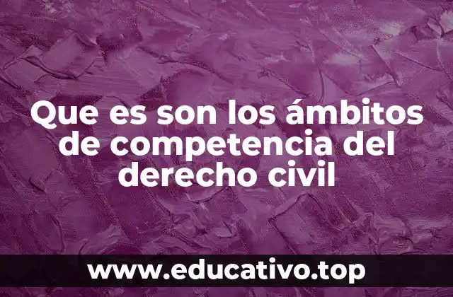 Que es son los ámbitos de competencia del derecho civil