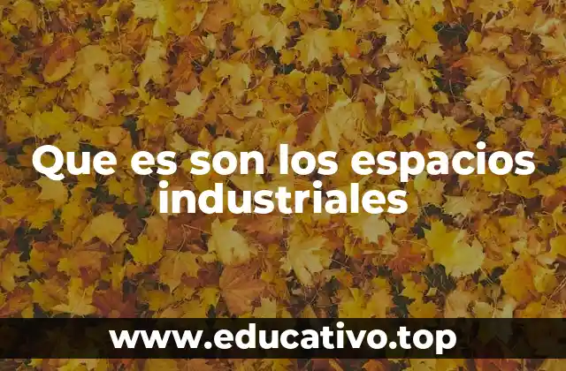 Que es son los espacios industriales