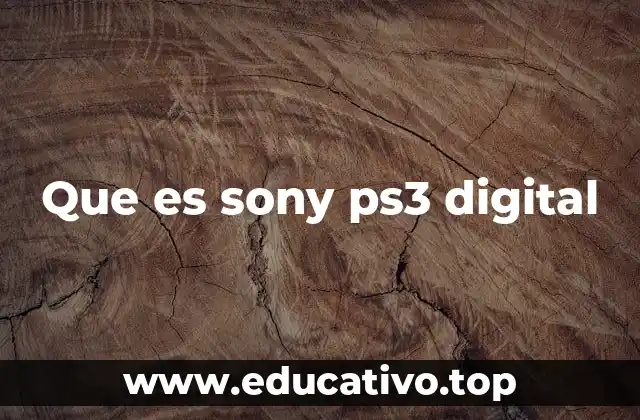 Que es sony ps3 digital