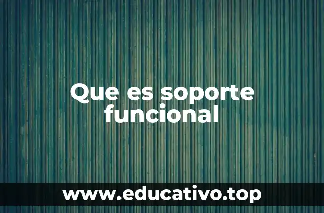 Que es soporte funcional