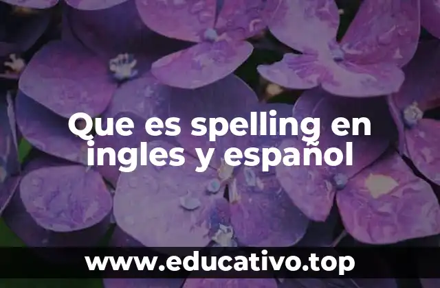 Que es spelling en ingles y español