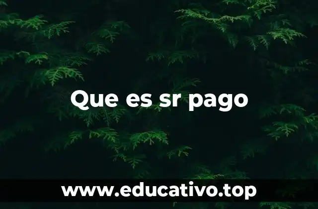 Que es sr pago