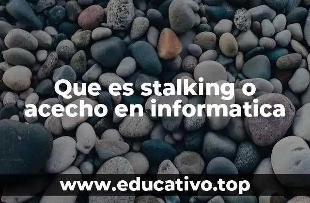 Que es stalking o acecho en informatica