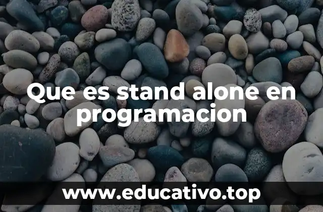 Que es stand alone en programacion