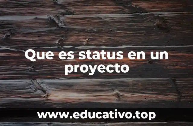 Que es status en un proyecto