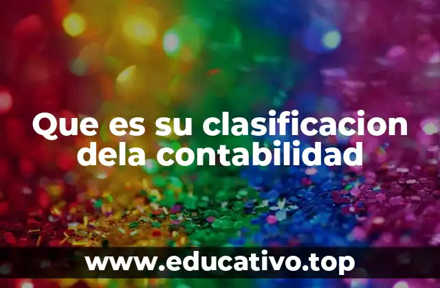 La organización de la información contable según su propósito