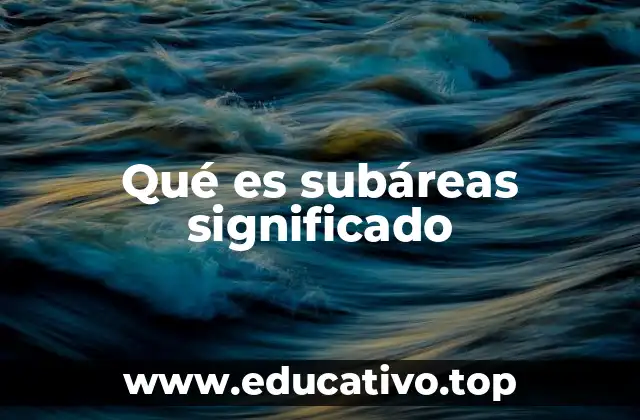 Qué es subáreas significado