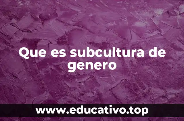 Que es subcultura de genero
