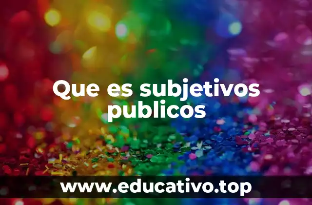 Que es subjetivos publicos