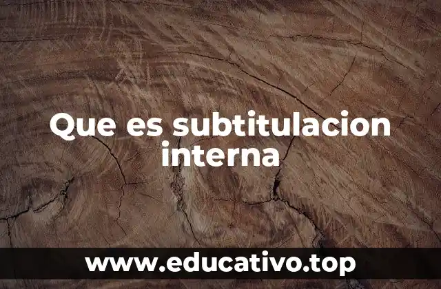 Que es subtitulacion interna