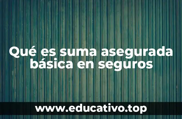 Qué es suma asegurada básica en seguros
