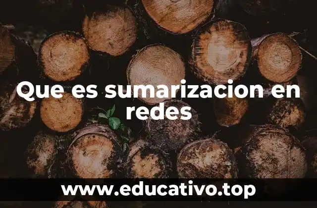 Que es sumarizacion en redes