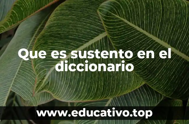 El sustento como base de la vida humana