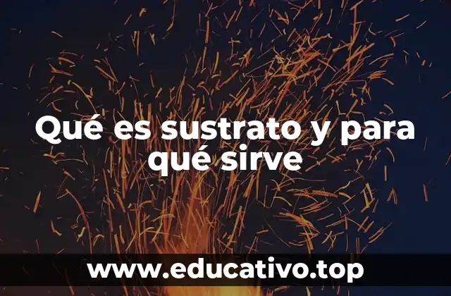 Qué es sustrato y para qué sirve