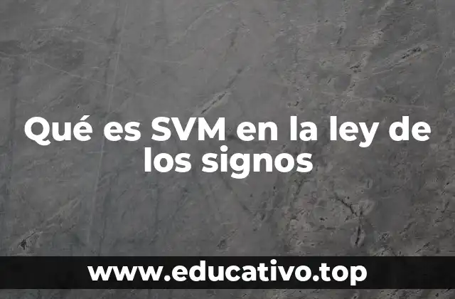 Qué es SVM en la ley de los signos